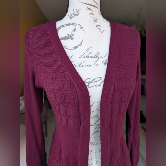 NWT DREAMERS Burgundy Cardigan  Size Medium - Picture 5 of 15